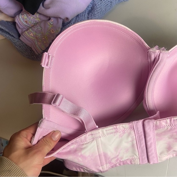 Torrid Curve Bra Size 40DDD Tie Dye Push-up Underwire Pink Multi-way - Picture 7 of 7